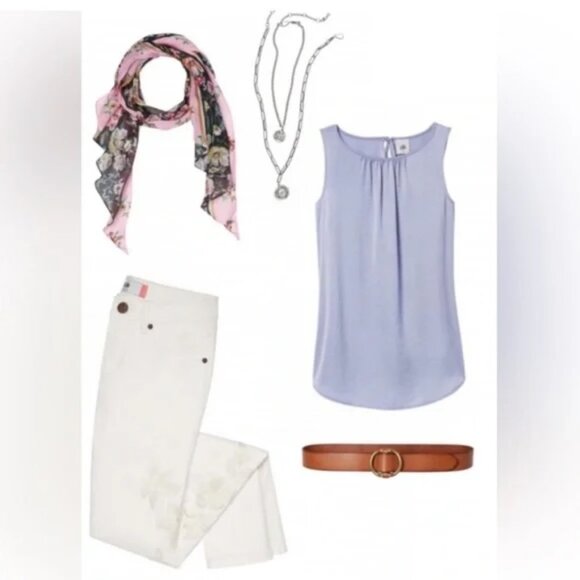 Cabi Mist Lavender Purple Sleeveless Blouse Style 5363 M - Picture 2 of 14